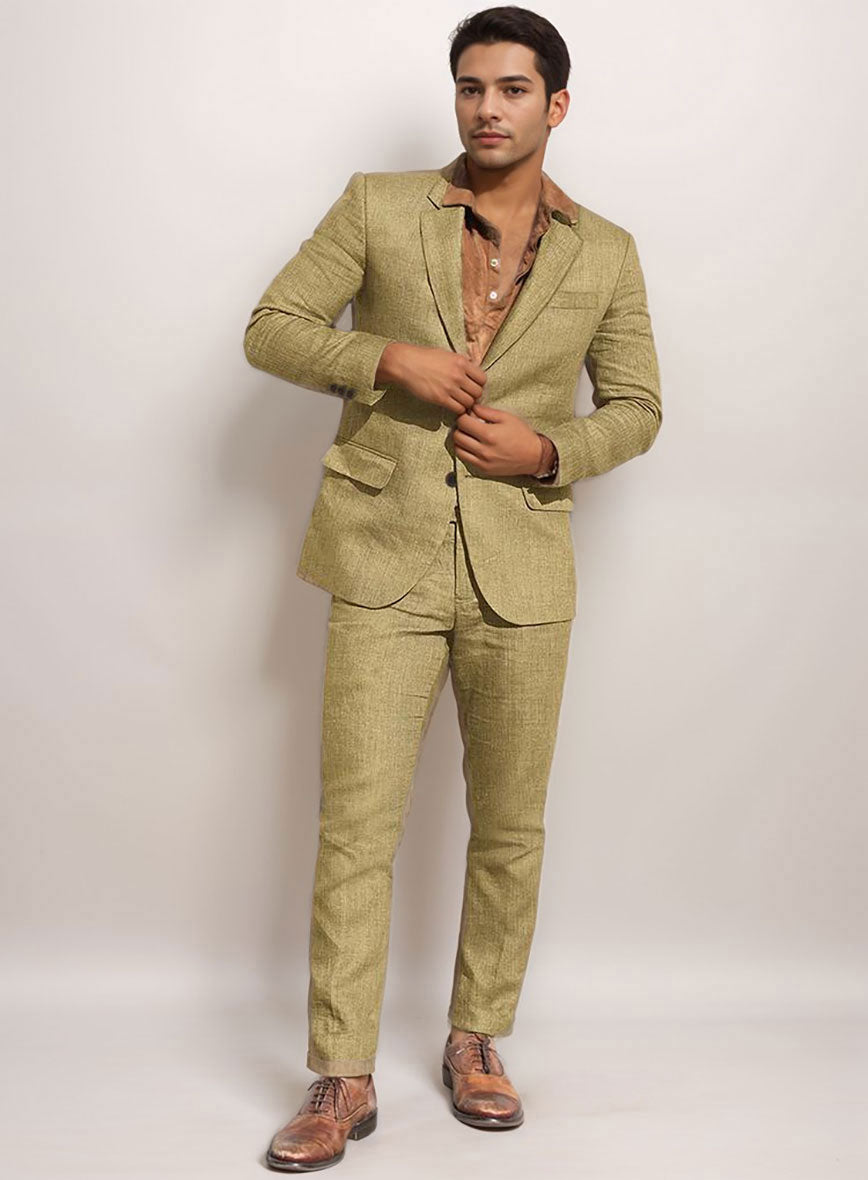 British Khaki Linen Suit - StudioSuits