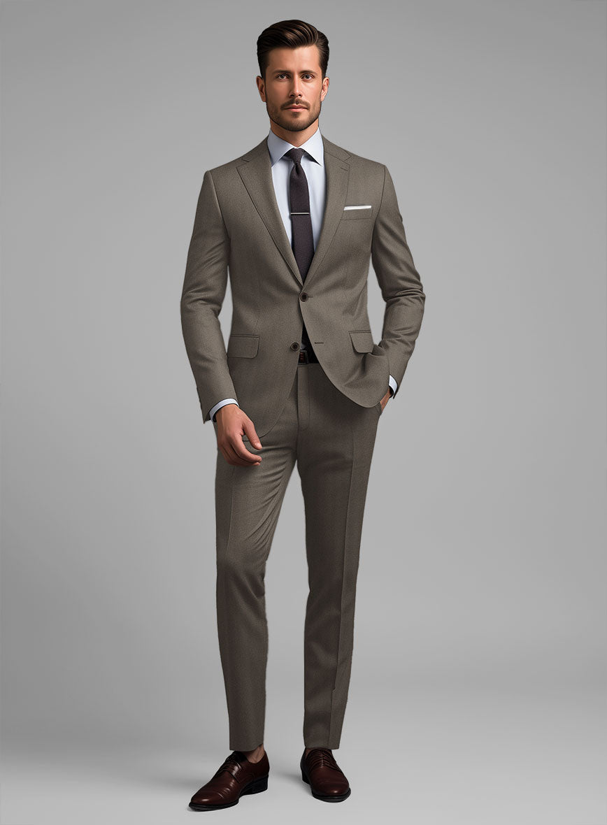 Brown Herringbone Suit - StudioSuits