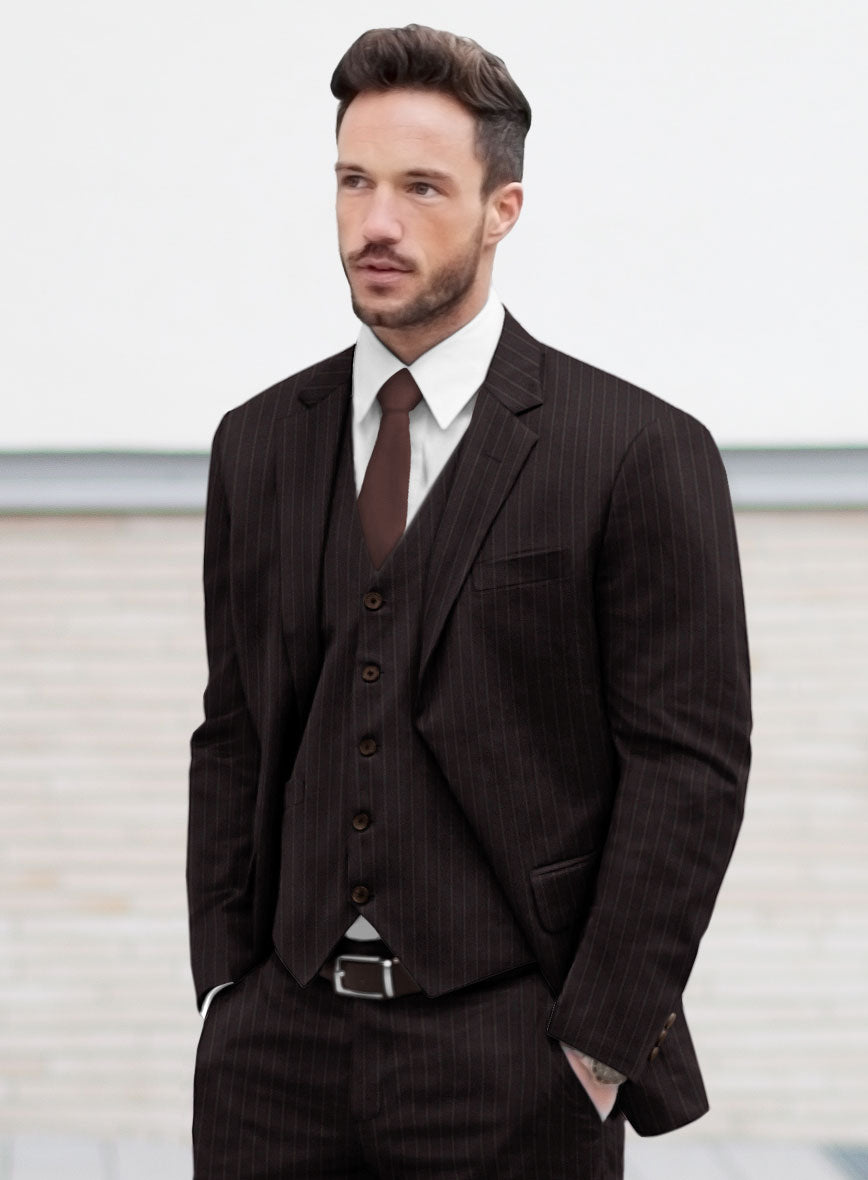 Brown Pinstripe Jacket - StudioSuits