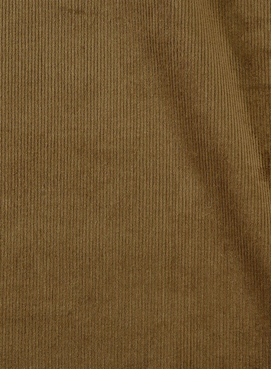 Brown Stretch Pin Corduroy Easy Pants - StudioSuits