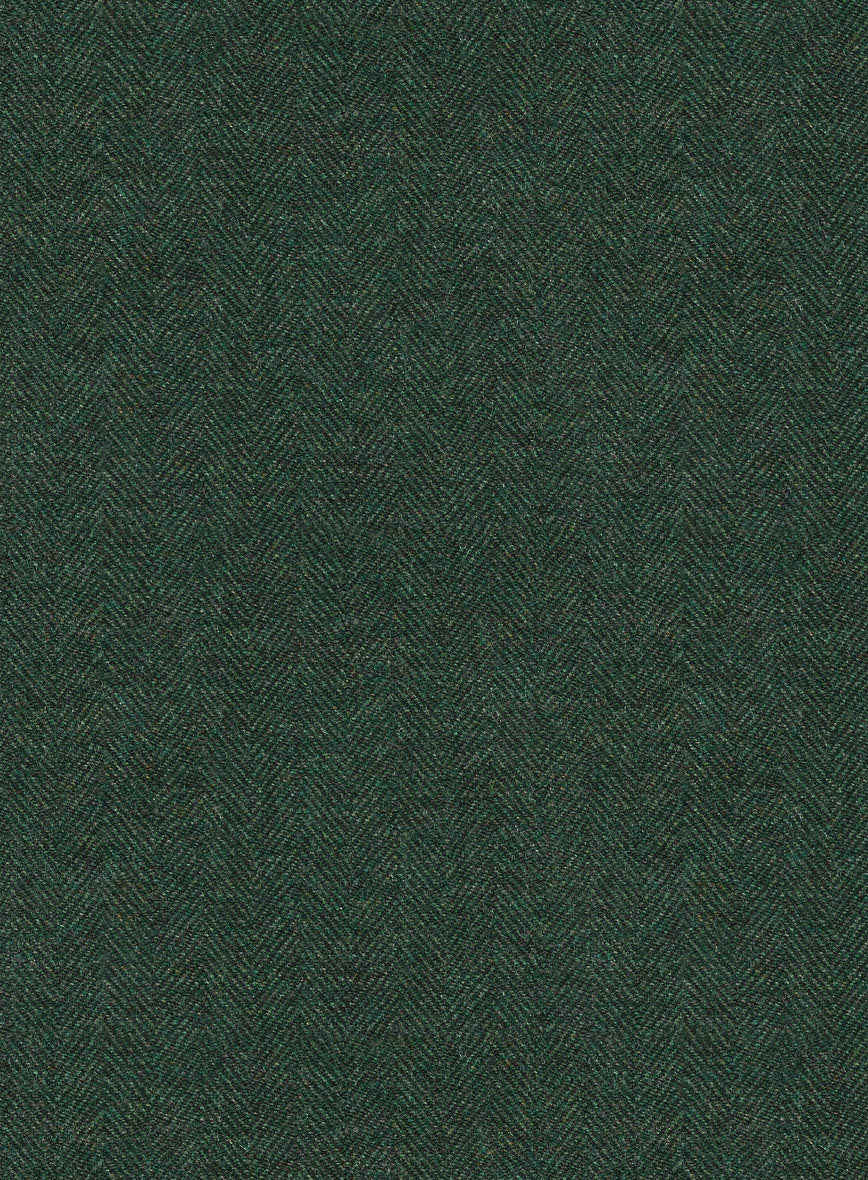 Bottle Green Herringbone Tweed Suit - StudioSuits