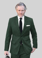 Bottle Green Herringbone Tweed Suit - StudioSuits