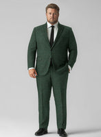 Tweed Suit Big and Tall - Bottle Green Herringbone - StudioSuits