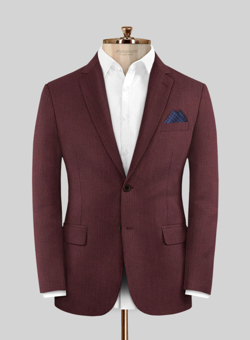 Burgundy Wool Suit – StudioSuits