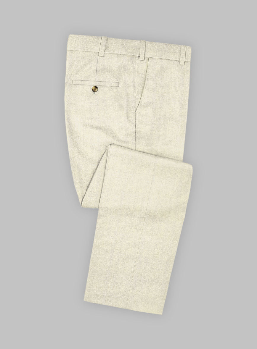 Caccioppoli Sun Dream Perpe Fawn Wool Pants - StudioSuits