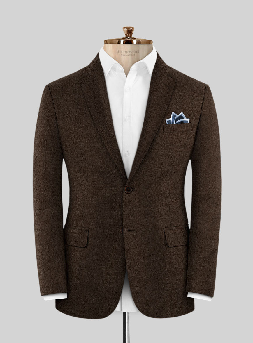 Caccioppoli Sun Dream Guroli Brown Wool Jacket - StudioSuits