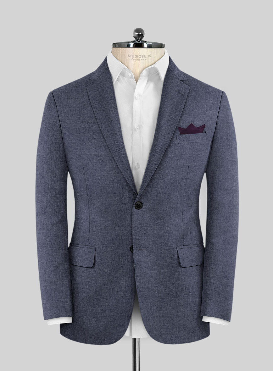 Caccioppoli Sun Dream Cobalt Blue Wool Silk Jacket - StudioSuits