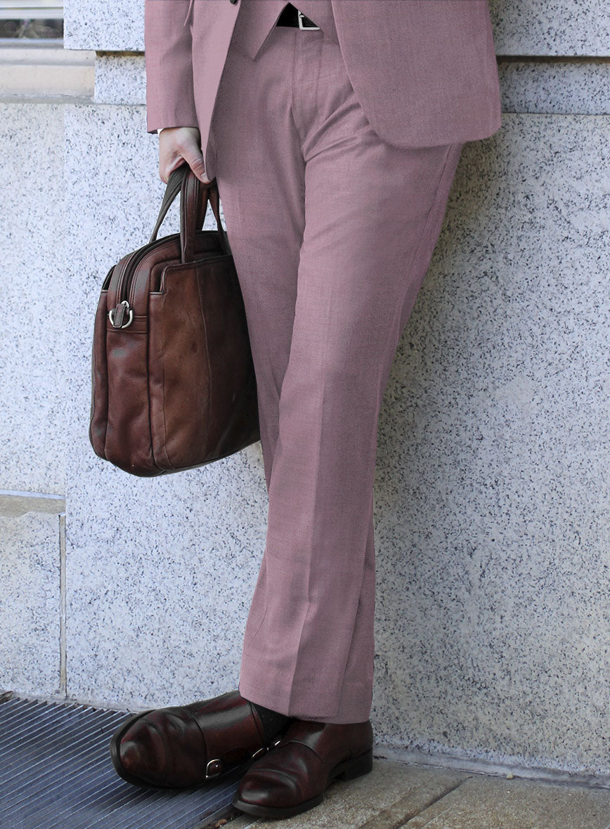 Caccioppoli Sun Dream Oriental Pink Wool Silk Pants - StudioSuits