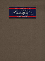 Caccioppoli Cotton Gabardine Dark Brown Pants - StudioSuits