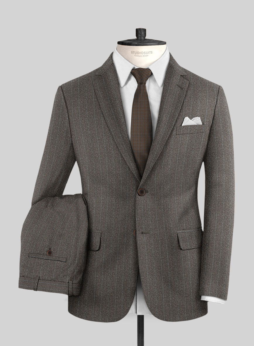 Caccioppoli Dapper Dandy Tafa Brown Wool Suit - StudioSuits