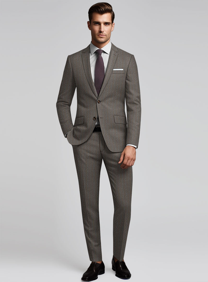 Caccioppoli Dapper Dandy Tafa Brown Wool Suit - StudioSuits