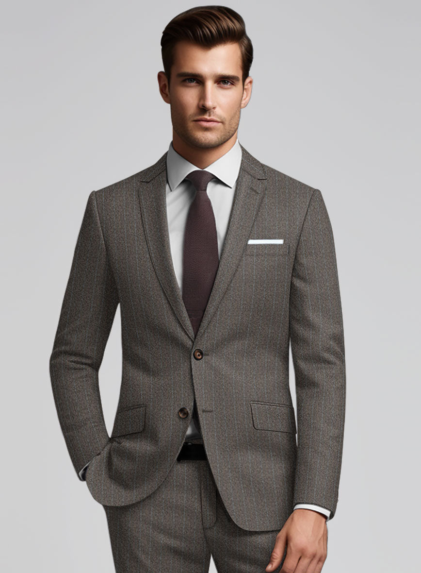 Caccioppoli Dapper Dandy Tafa Brown Wool Suit - StudioSuits