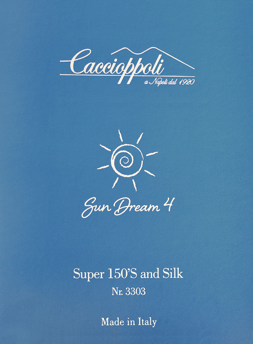 Caccioppoli Sun Dream Kiki Blue Wool Silk Pants - StudioSuits