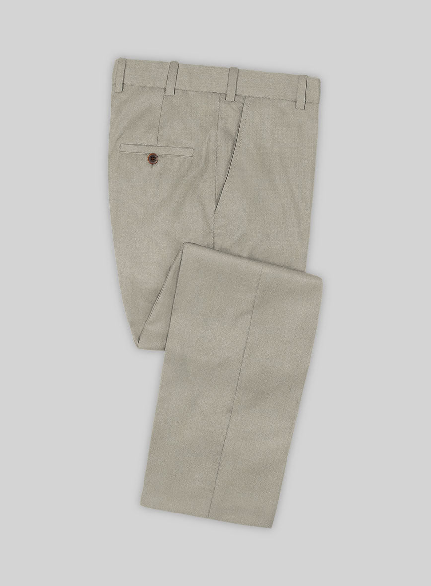 Caccioppoli Sun Dream Beige Wool Silk Pants - StudioSuits