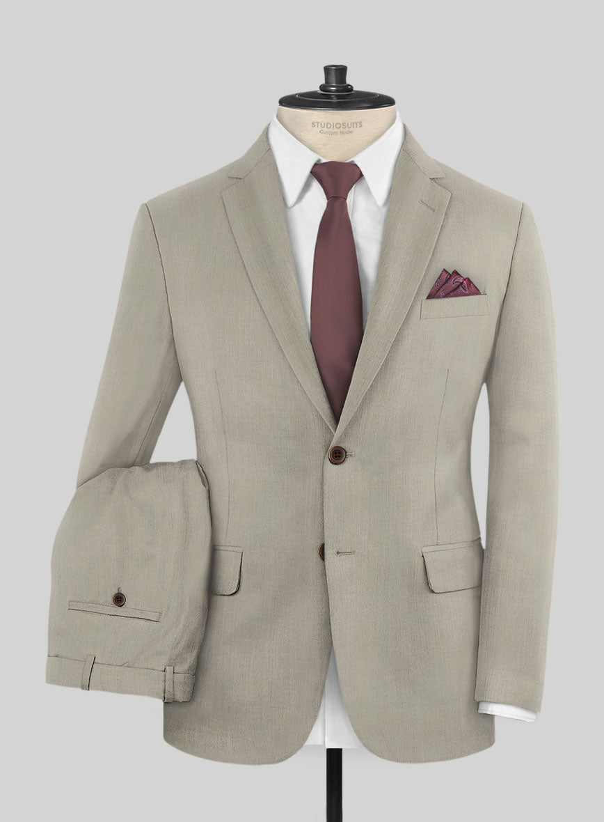 Caccioppoli Sun Dream Beige Wool Silk Suit - StudioSuits