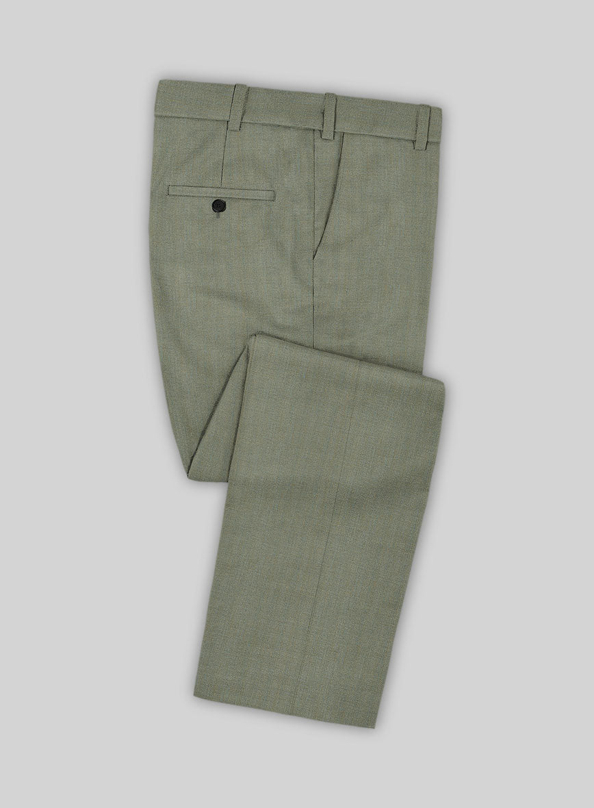 Caccioppoli Sun Dream Clasio Herringbone Wool Pants - StudioSuits