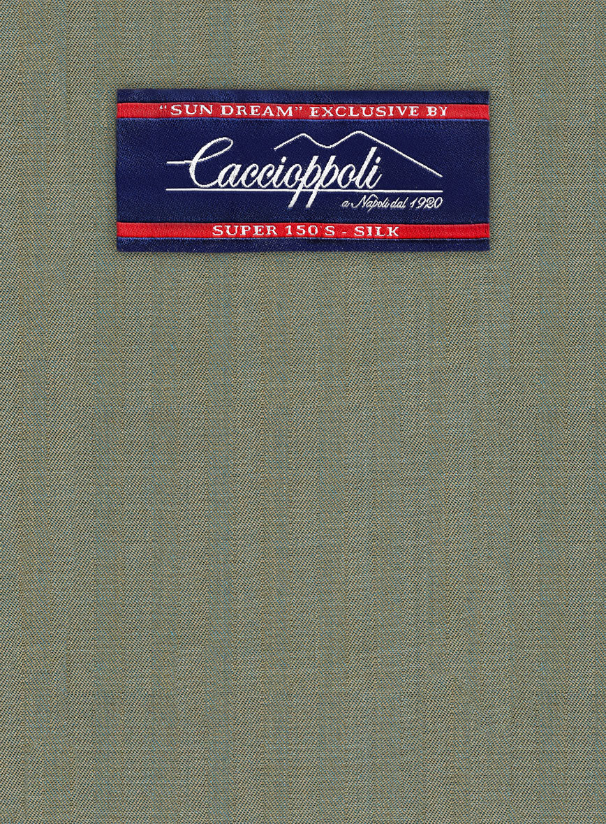 Caccioppoli Sun Dream Clasio Herringbone Wool Suit - StudioSuits