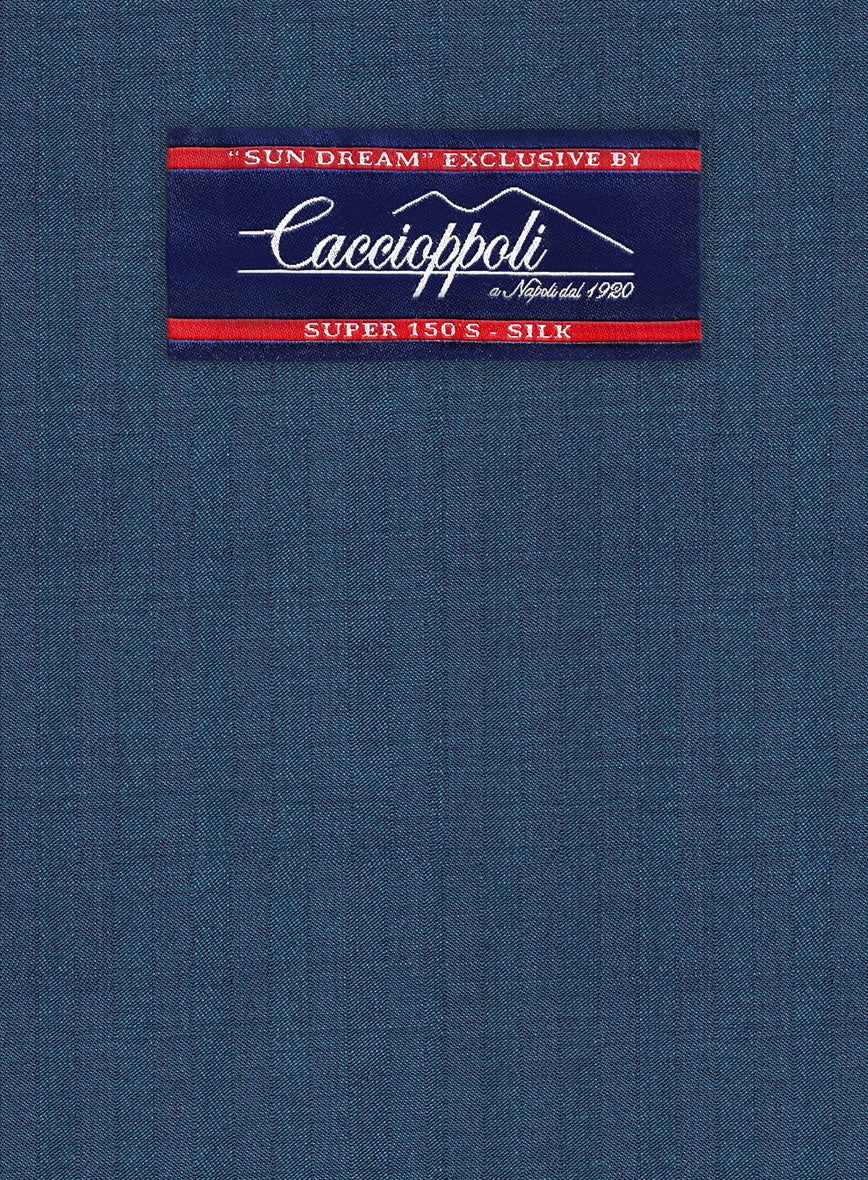 Caccioppoli Sun Dream Isano Blue Wool Suit - StudioSuits