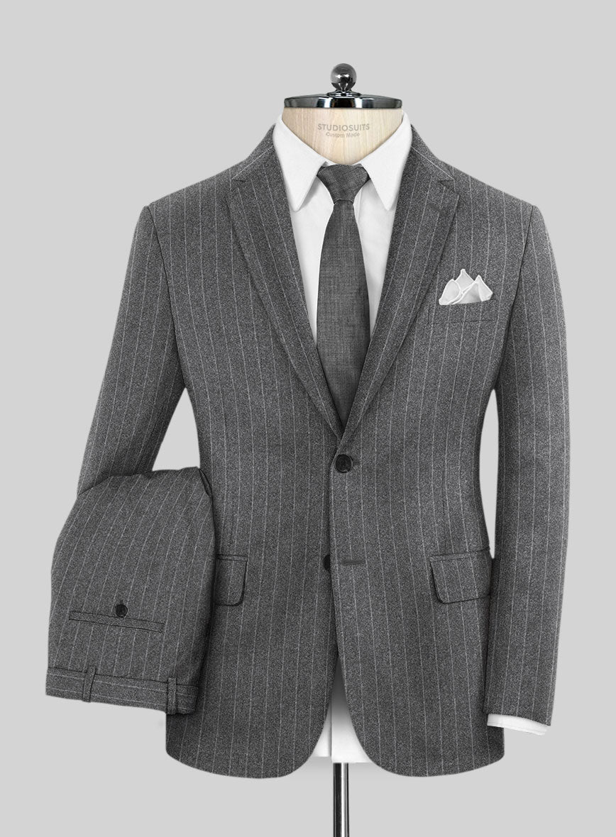 Caccioppoli Laudi Light Gray Wool Suit - StudioSuits