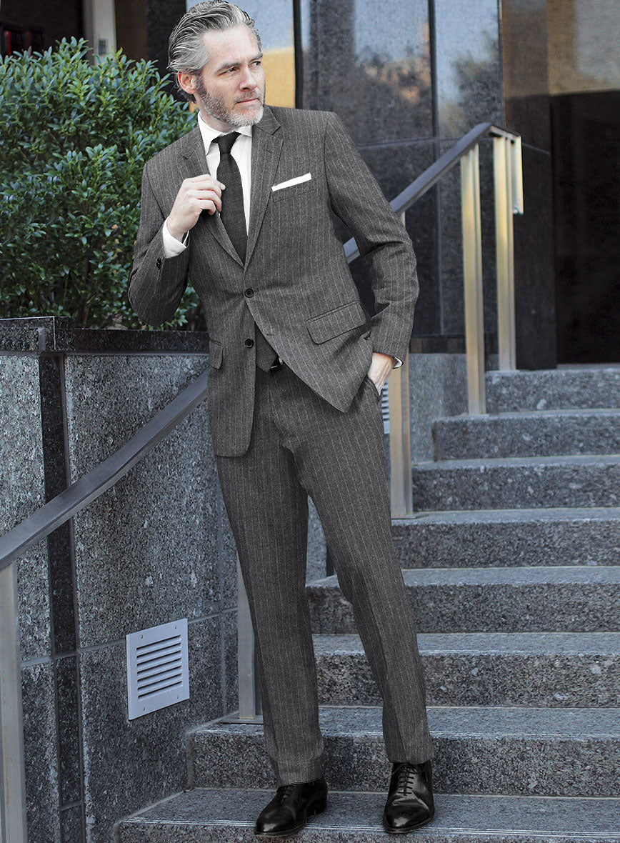 Caccioppoli Laudi Light Gray Wool Suit - StudioSuits