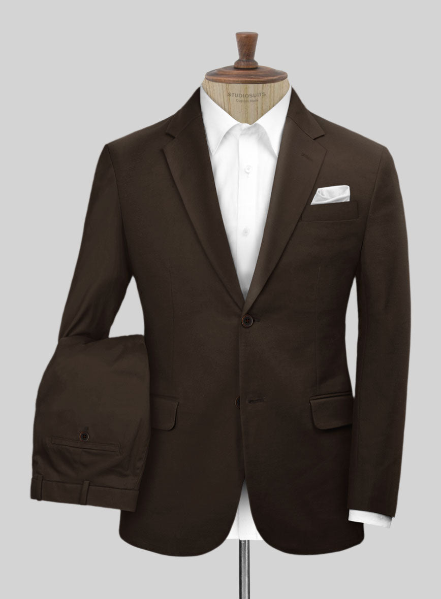 Caffe Brown Stretch Chino Suit - StudioSuits