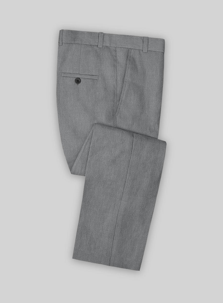 Campari Gray Linen Pants - StudioSuits
