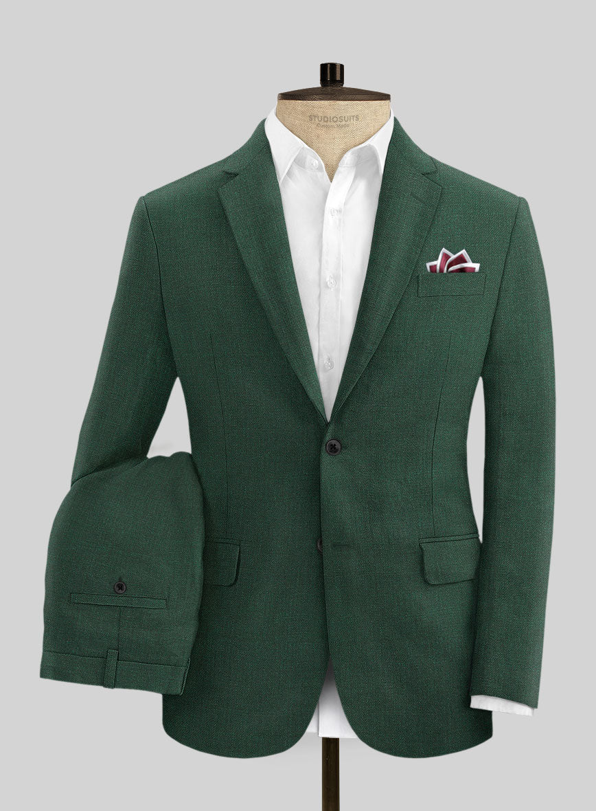 Campari Green Mile Linen Suit - StudioSuits