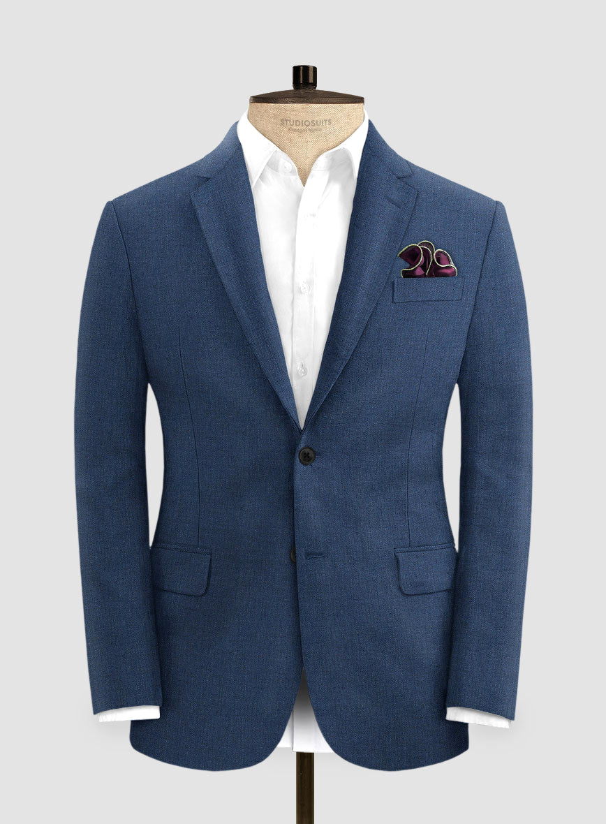 Campari Indigo Linen Jacket - StudioSuits