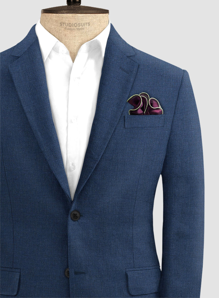 Campari Indigo Linen Jacket - StudioSuits