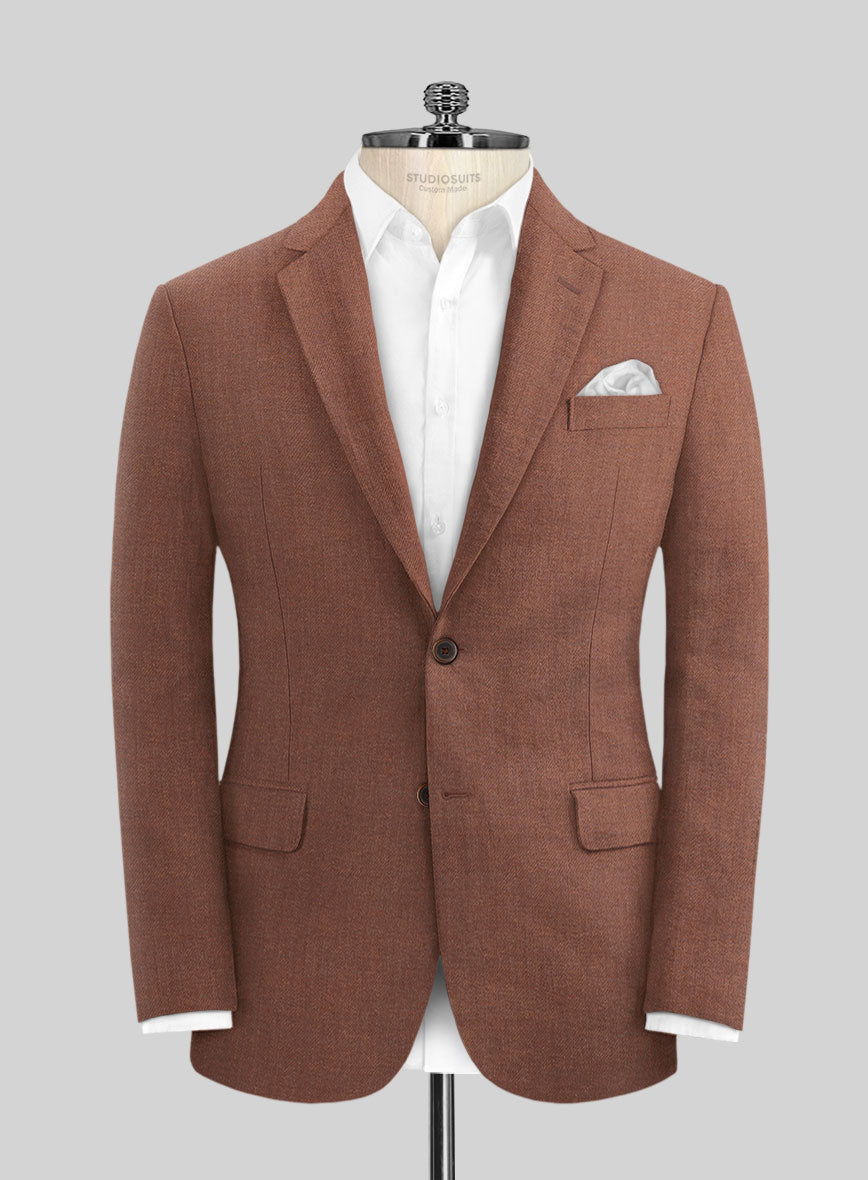 Campari Copper Linen Jacket - StudioSuits