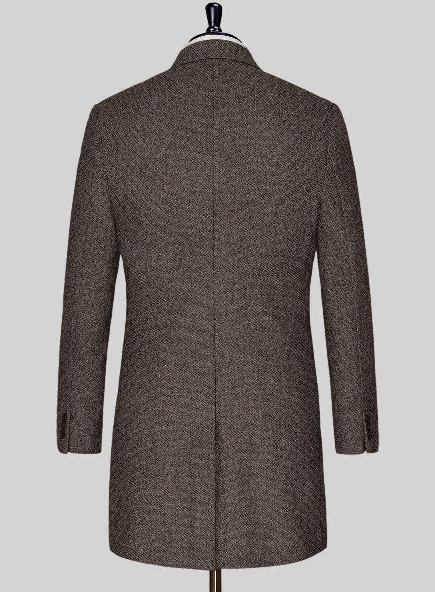 Carre Brown Tweed Overcoat