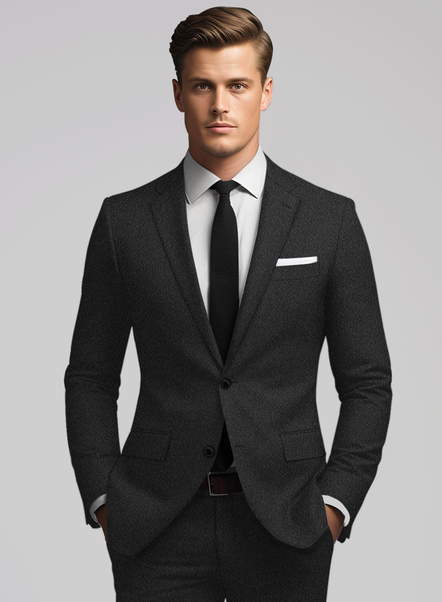 Charcoal Cashmere Jacket - StudioSuits