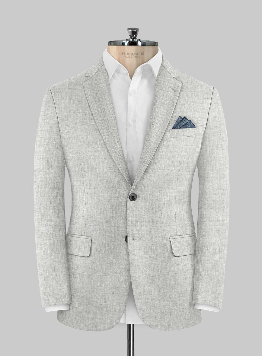 Cloud Gray Wool Jacket - StudioSuits