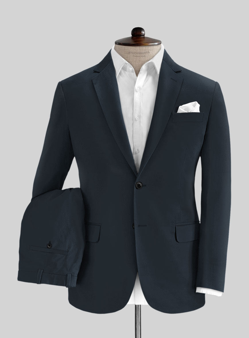 Dark Blue Stretch Chino Suit