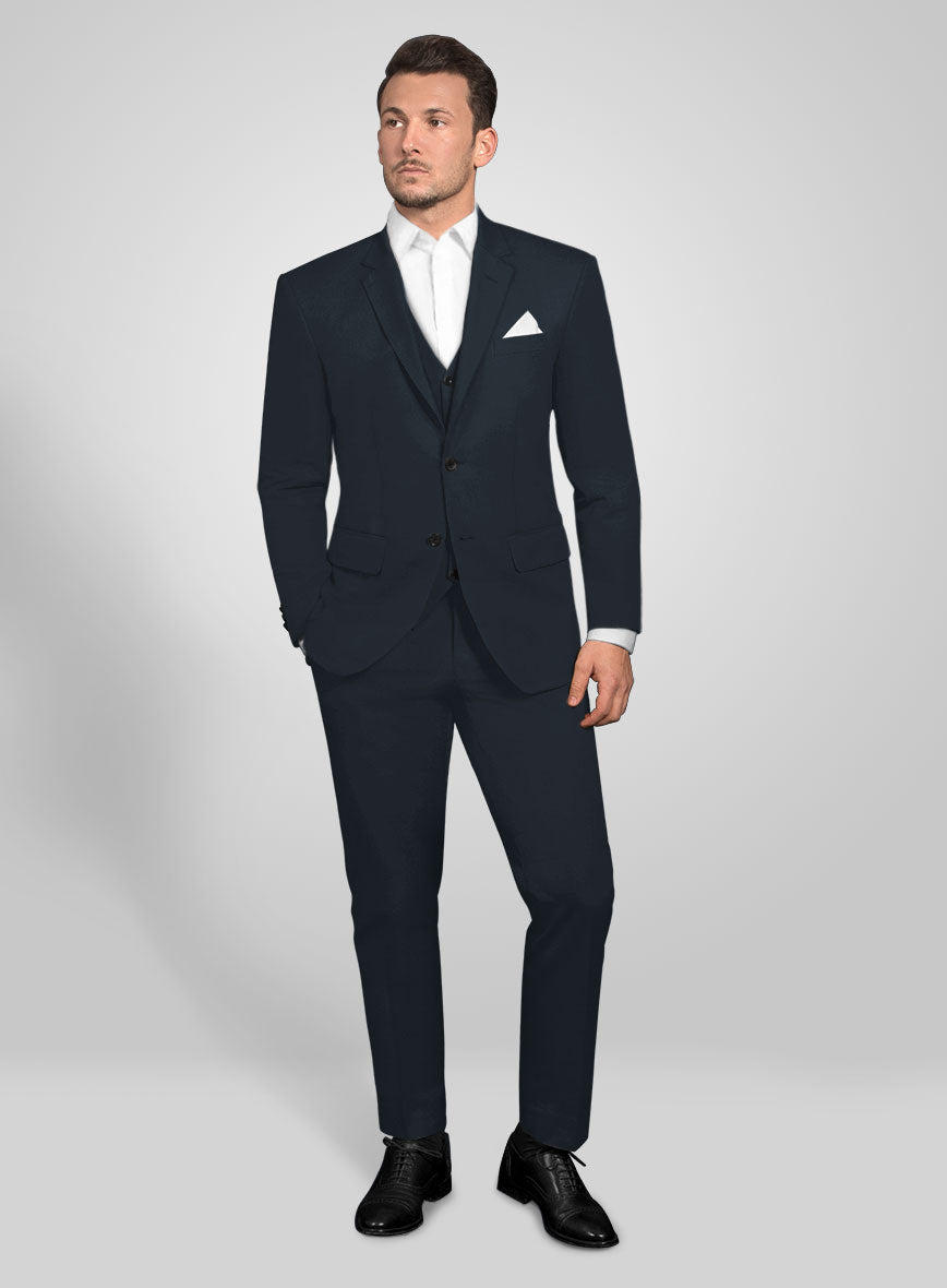 Dark Blue Stretch Chino Suit