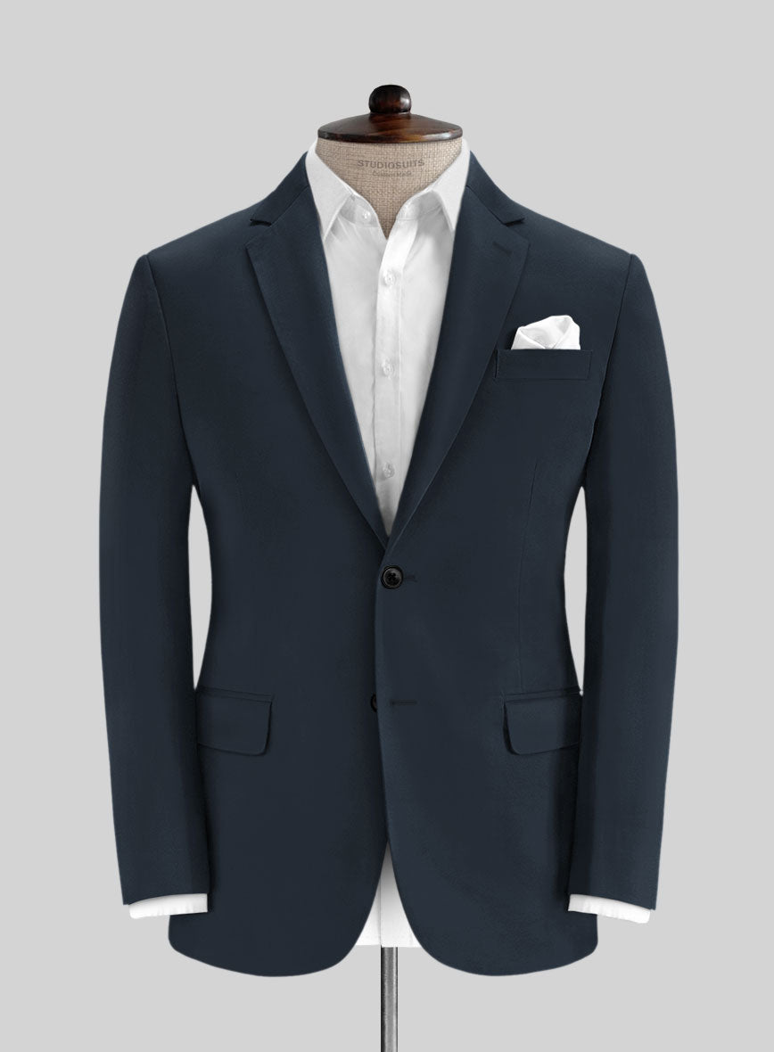 Dark Blue Stretch Chino Suit - StudioSuits