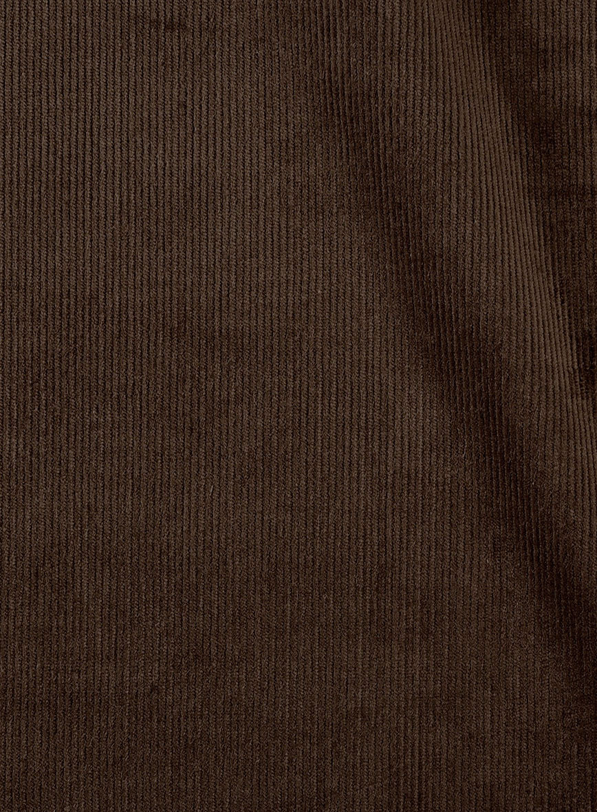 Dark Brown Stretch Pin Corduroy Jacket - StudioSuits