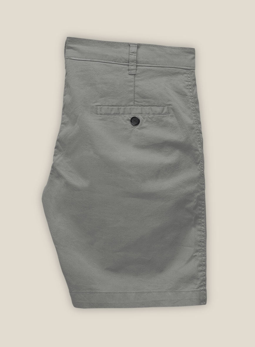 Dark Gray Stretch Chino Shorts - StudioSuits