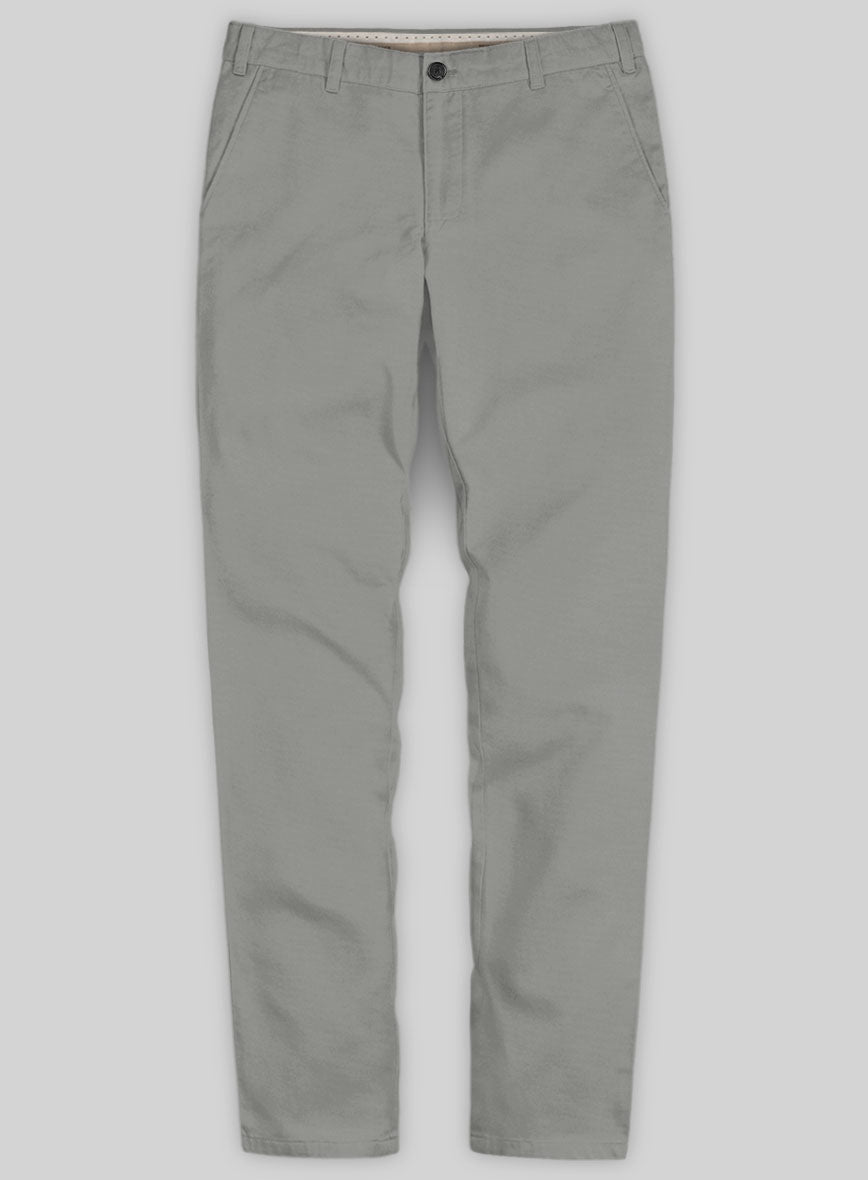 Washed Dark Gray Stretch Chino Pants