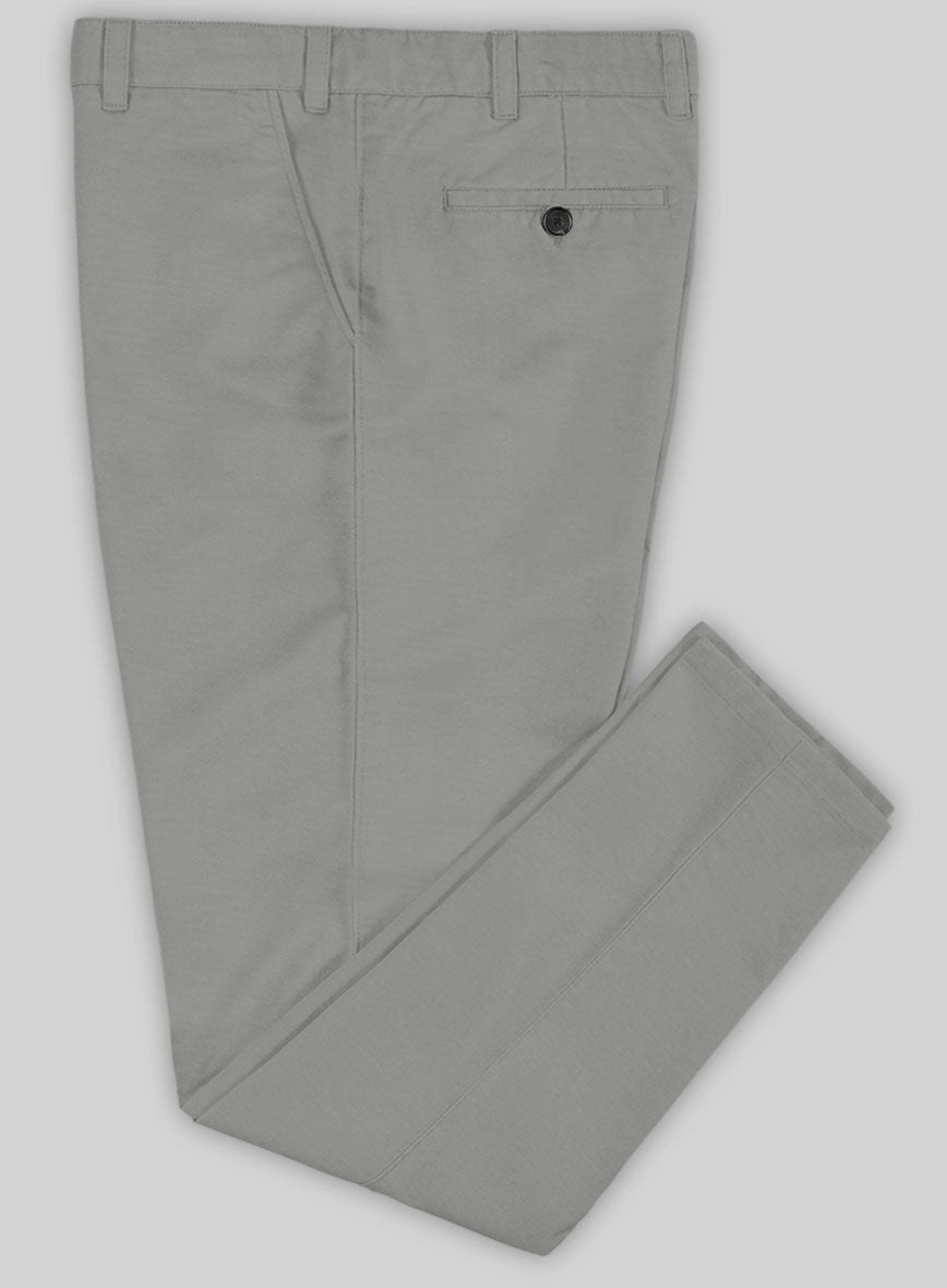 Washed Dark Gray Stretch Chino Pants