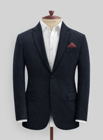 Deep Blue Heavy Tweed Suit - StudioSuits