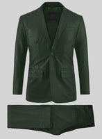 Deep Olive Leather Suit - StudioSuits