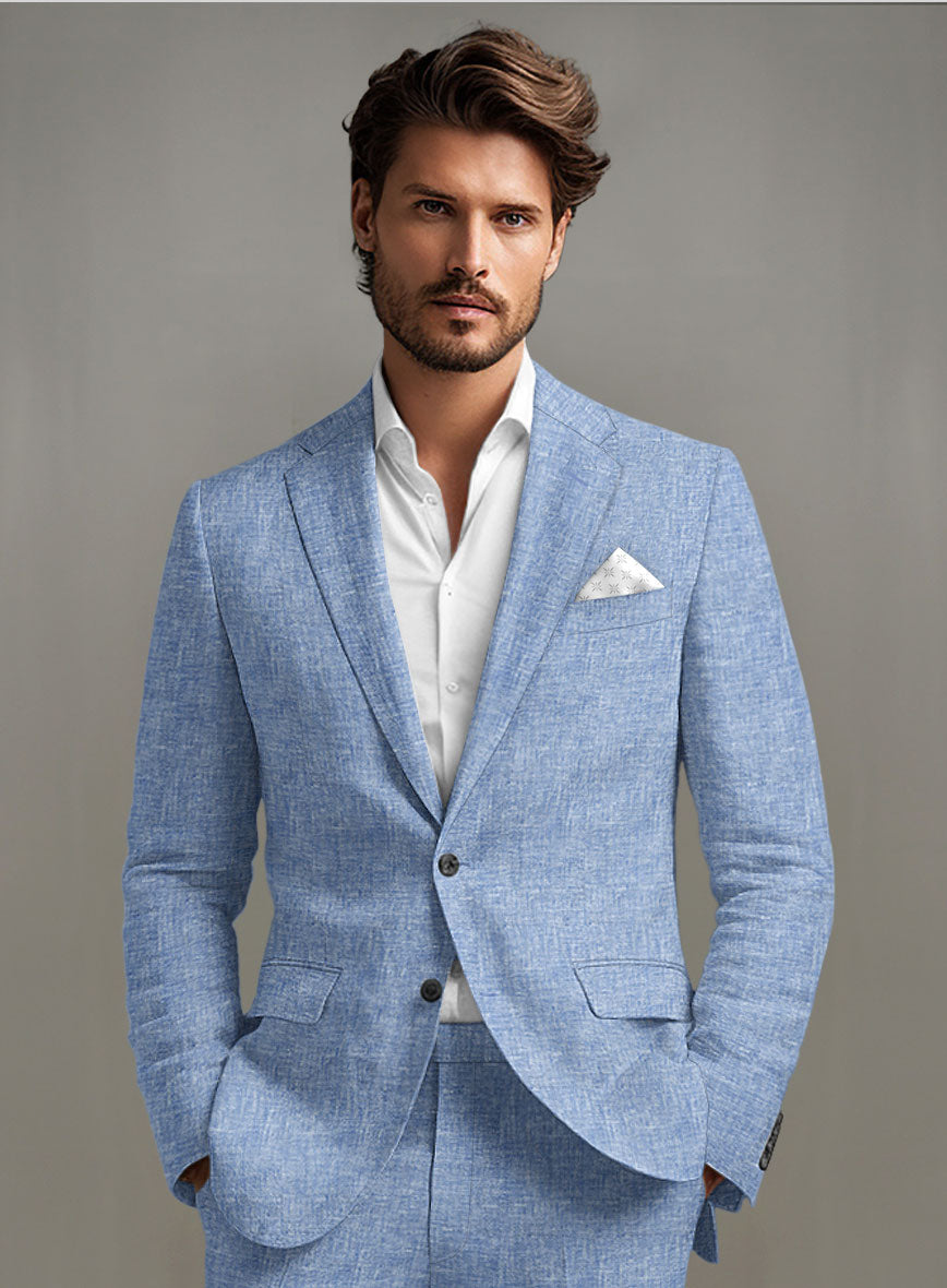 Desert Blue Linen Suit – StudioSuits