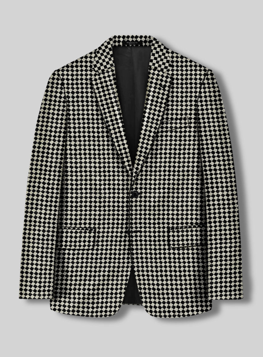 Diamond Noir Tweed Jacket - StudioSuits