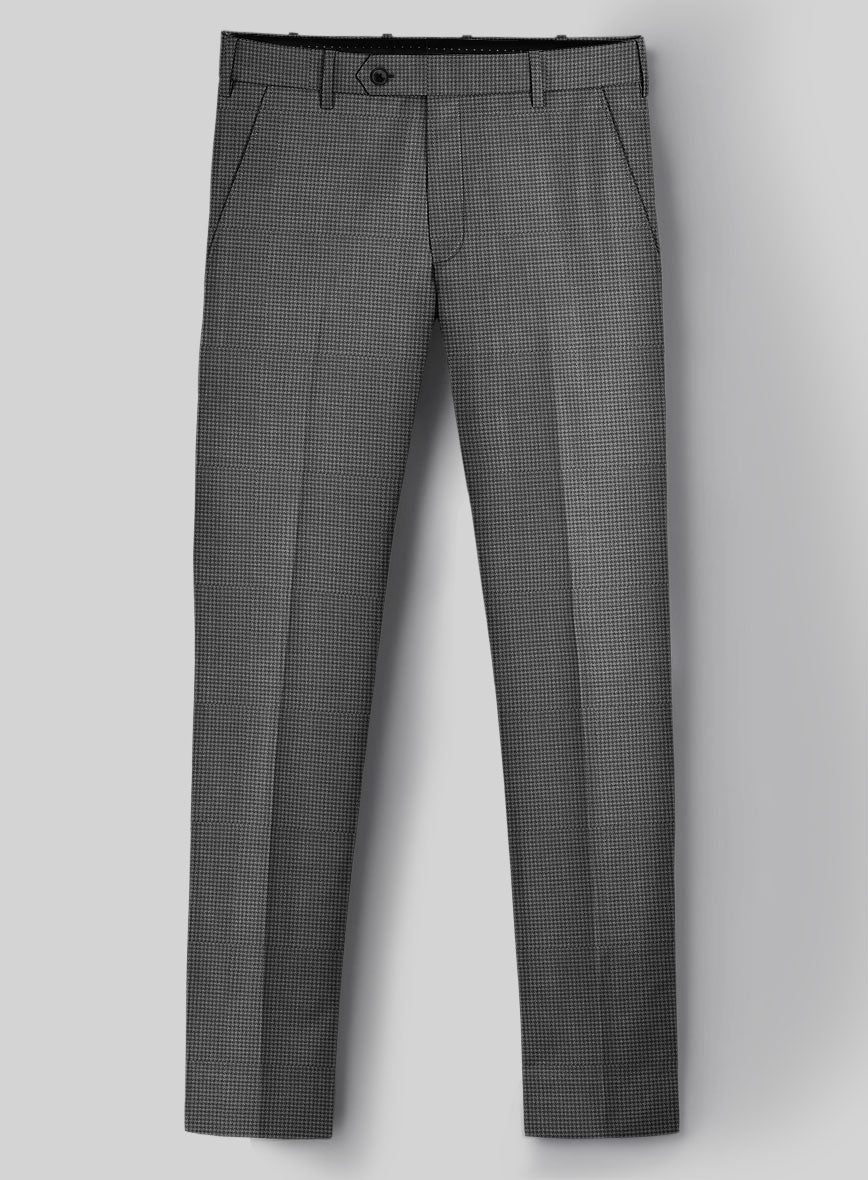 Dogtooth Wool Gray Pants - StudioSuits