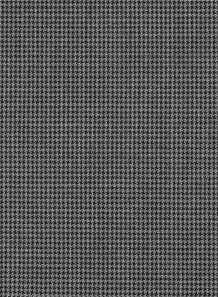 Dogtooth Wool Gray Suit - StudioSuits