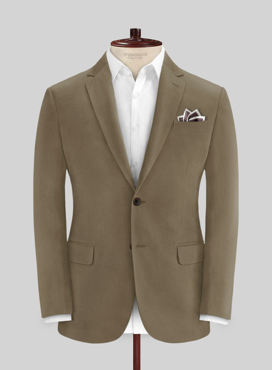 Earthy Brown Cotton Power Stretch Chino Suit - StudioSuits