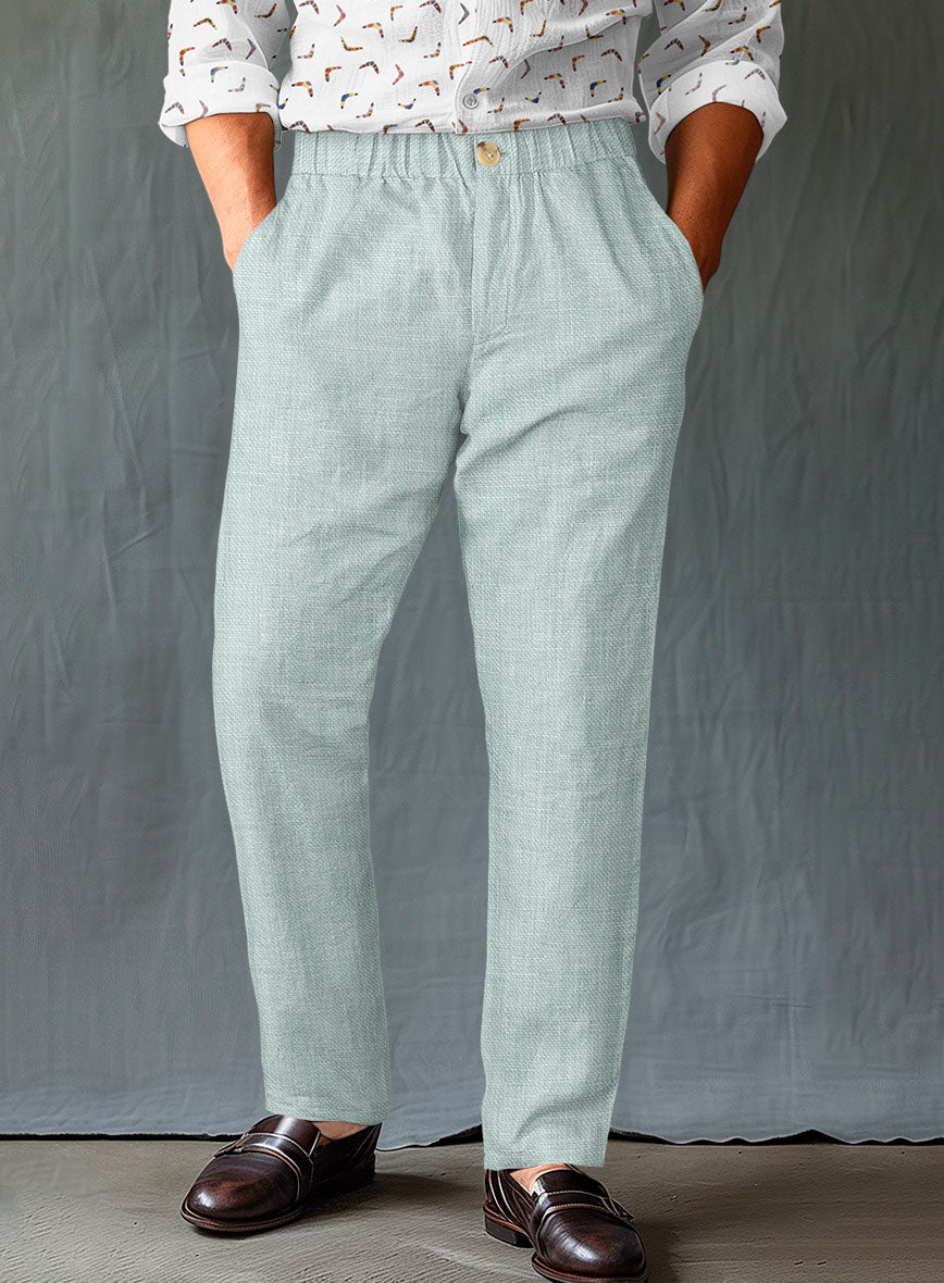 Easy Pants Italian Linen Mint Green - StudioSuits