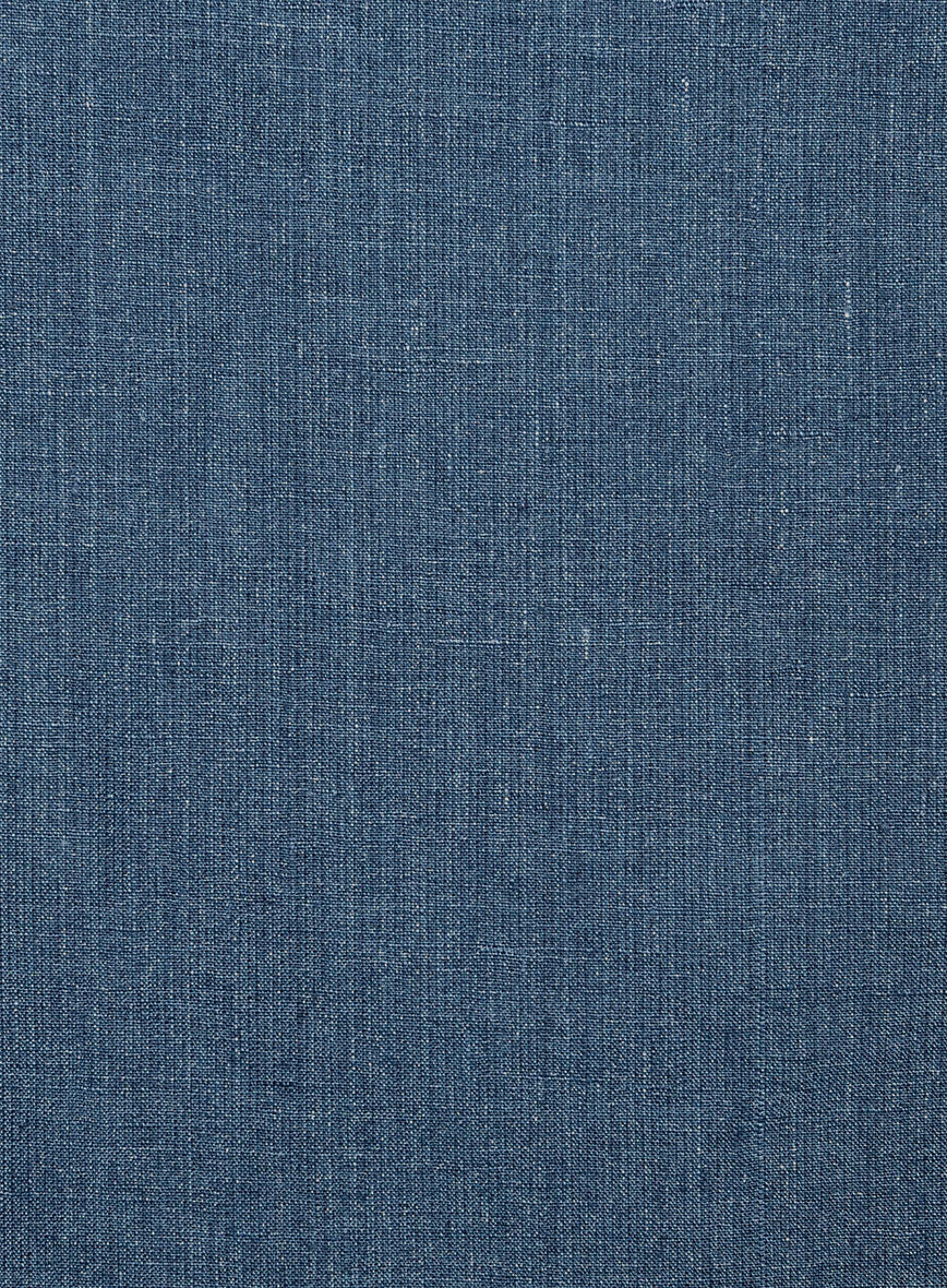 Easy Pants Indigo Blue Pure Linen - StudioSuits