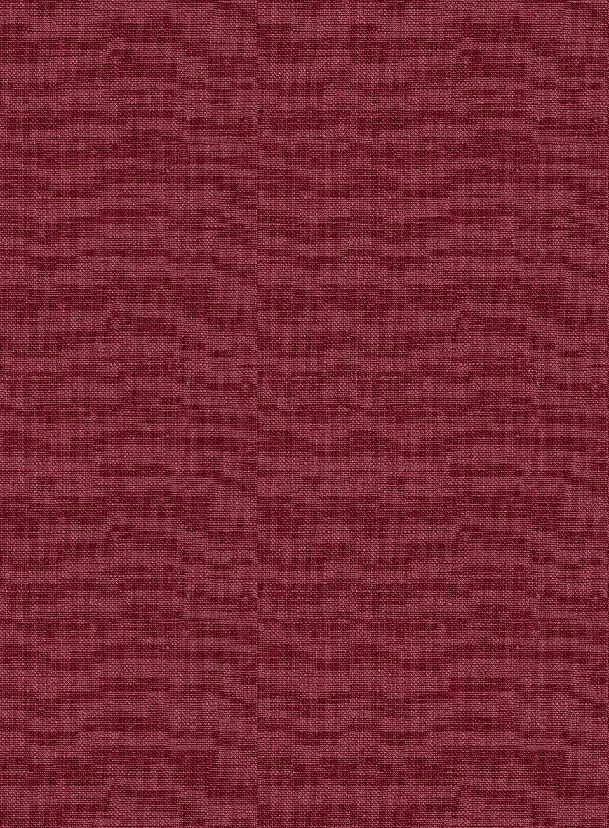 Easy Pants Moscow Maroon Pure Linen - StudioSuits